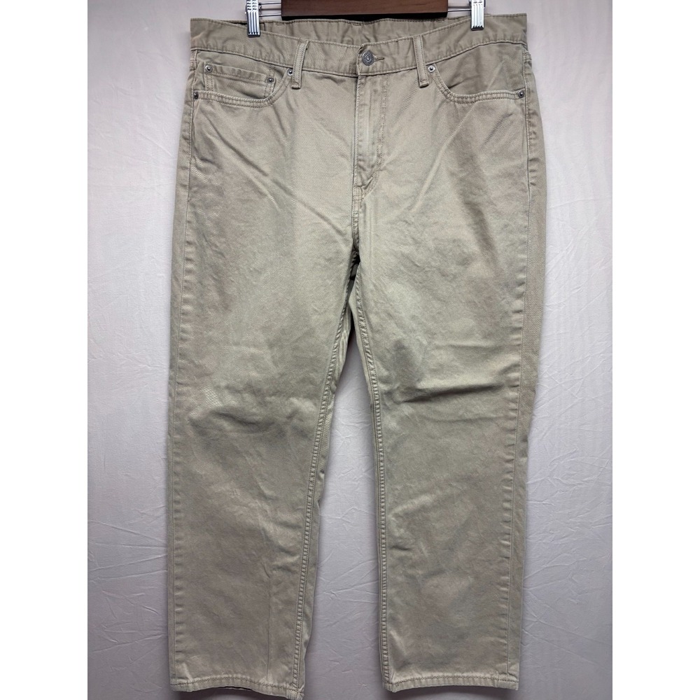 Levi's 514 Straight Leg Jeans Mens Beige 5-Pockets Comfort Outdoor 38x30